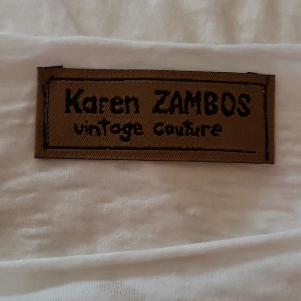 Karen ZAMBOS White Burnout Tank - Picture 4 of 4